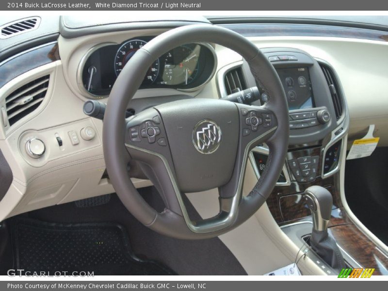 White Diamond Tricoat / Light Neutral 2014 Buick LaCrosse Leather