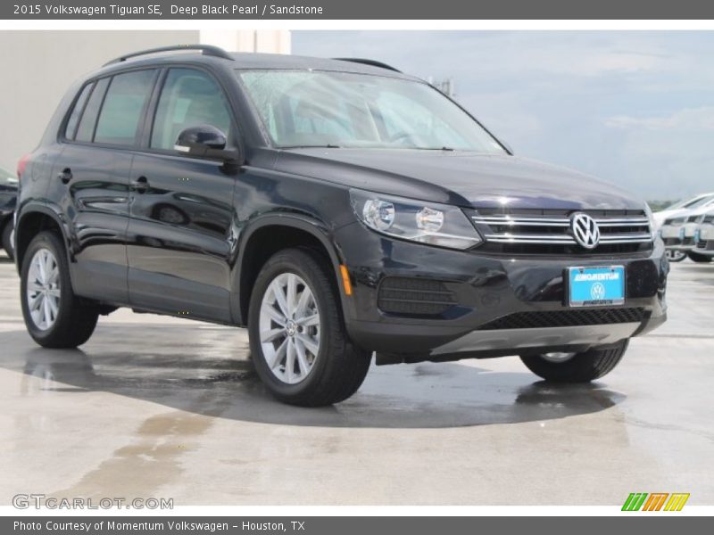Deep Black Pearl / Sandstone 2015 Volkswagen Tiguan SE