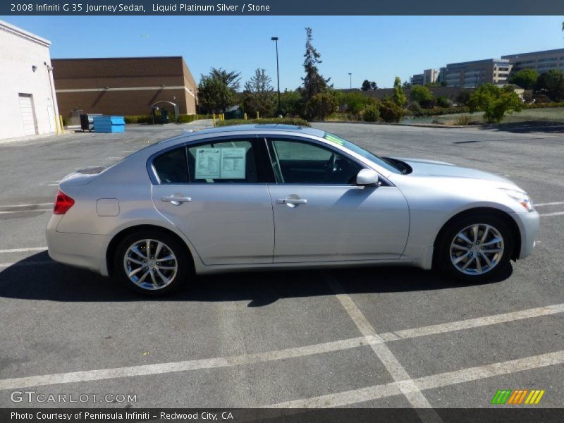 Liquid Platinum Silver / Stone 2008 Infiniti G 35 Journey Sedan