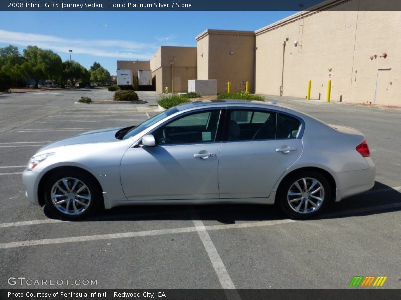 Liquid Platinum Silver / Stone 2008 Infiniti G 35 Journey Sedan