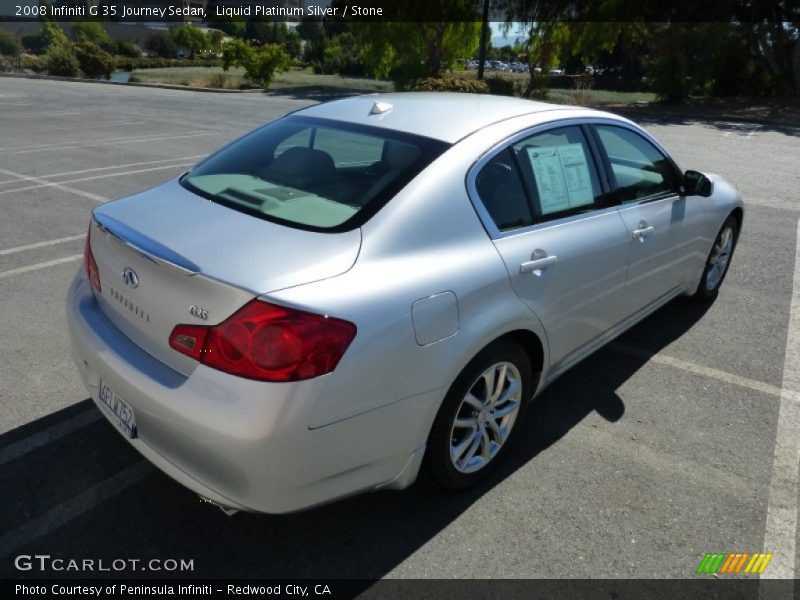 Liquid Platinum Silver / Stone 2008 Infiniti G 35 Journey Sedan