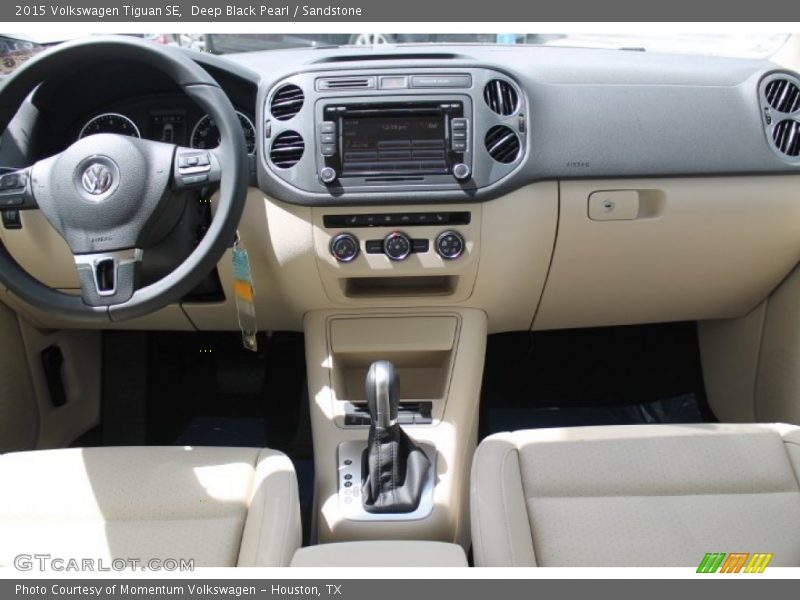 Deep Black Pearl / Sandstone 2015 Volkswagen Tiguan SE