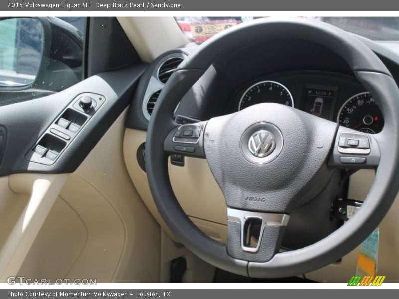 Deep Black Pearl / Sandstone 2015 Volkswagen Tiguan SE