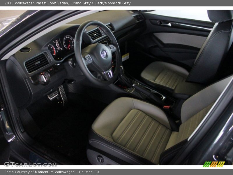 Black/Moonrock Gray Interior - 2015 Passat Sport Sedan 