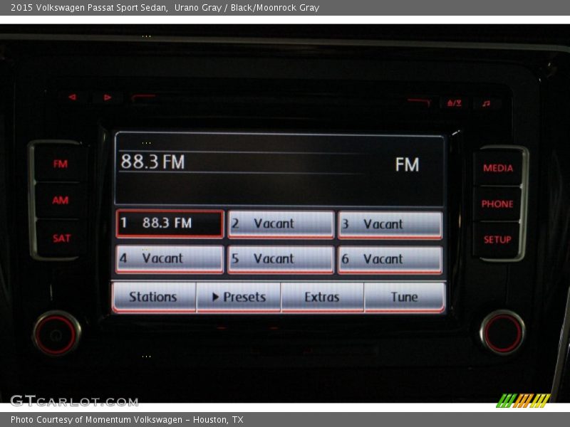 Urano Gray / Black/Moonrock Gray 2015 Volkswagen Passat Sport Sedan