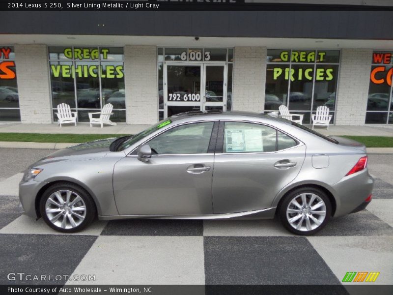 Silver Lining Metallic / Light Gray 2014 Lexus IS 250