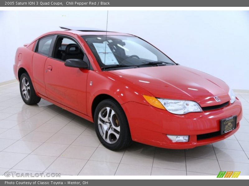 Chili Pepper Red / Black 2005 Saturn ION 3 Quad Coupe