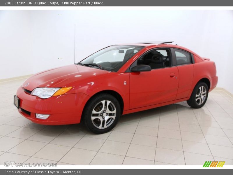 Chili Pepper Red / Black 2005 Saturn ION 3 Quad Coupe