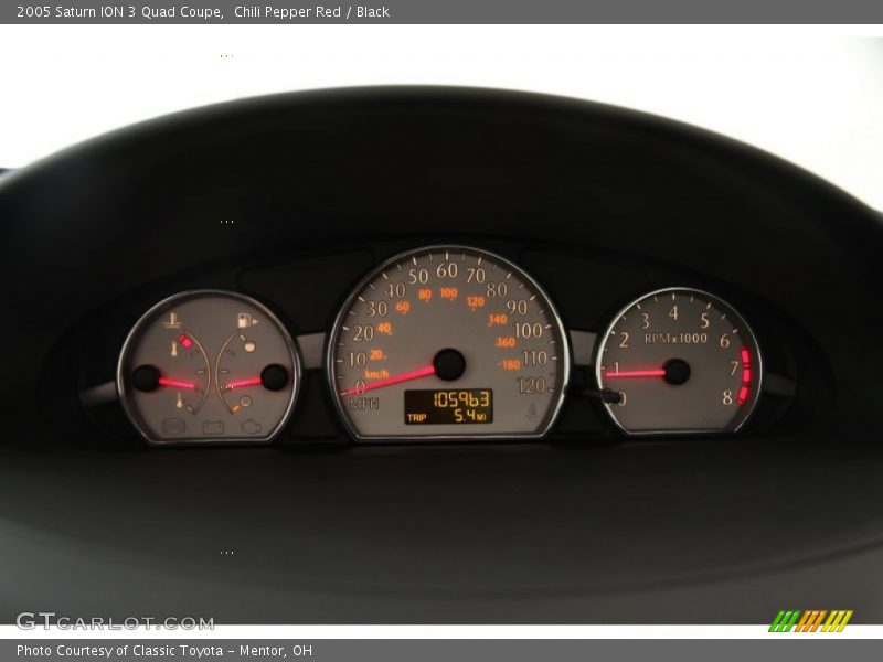 Chili Pepper Red / Black 2005 Saturn ION 3 Quad Coupe