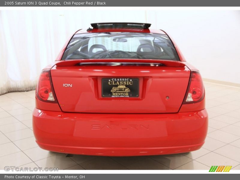 Chili Pepper Red / Black 2005 Saturn ION 3 Quad Coupe