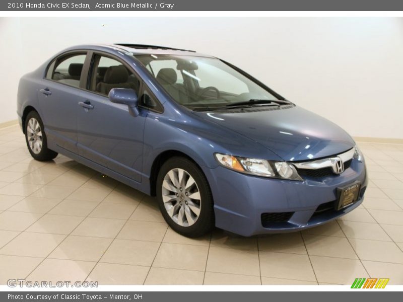 Atomic Blue Metallic / Gray 2010 Honda Civic EX Sedan