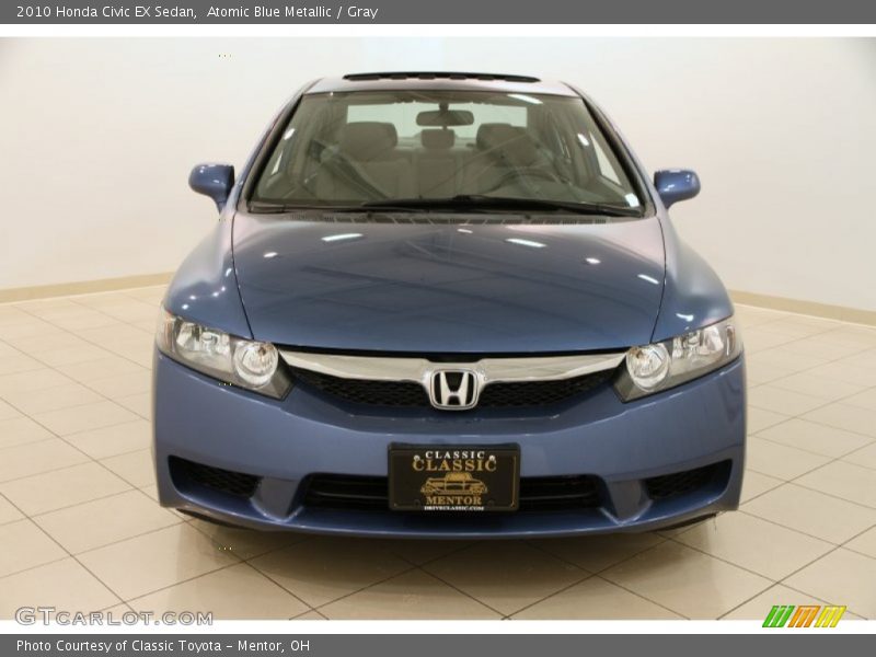 Atomic Blue Metallic / Gray 2010 Honda Civic EX Sedan