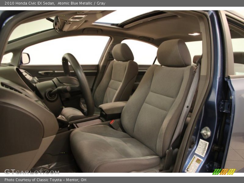 Atomic Blue Metallic / Gray 2010 Honda Civic EX Sedan