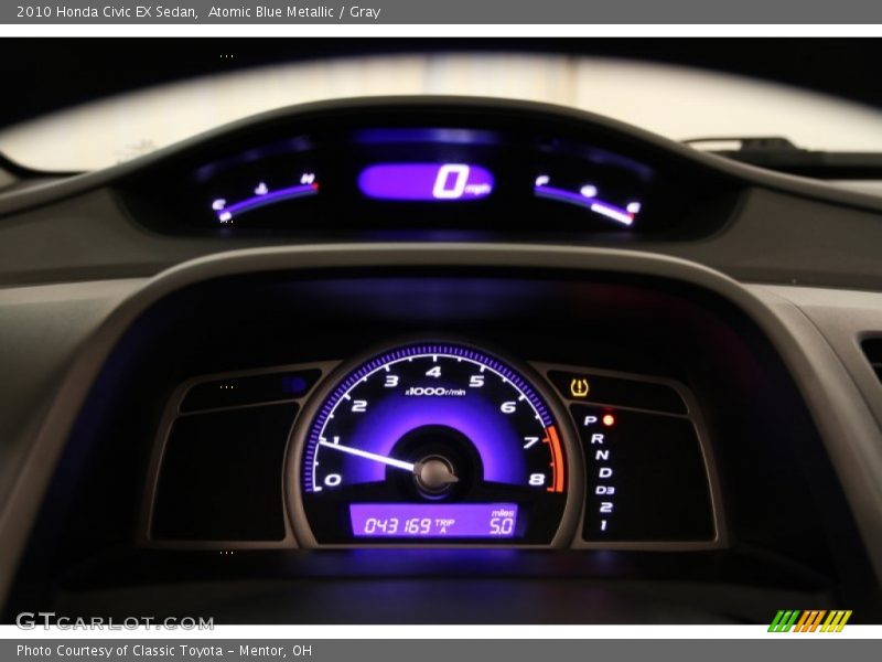 Atomic Blue Metallic / Gray 2010 Honda Civic EX Sedan