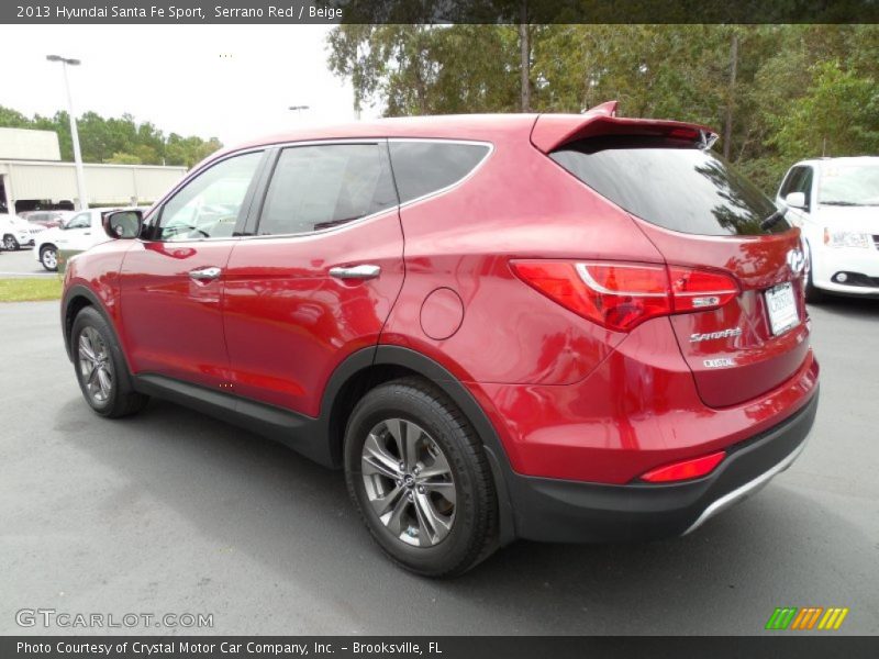 Serrano Red / Beige 2013 Hyundai Santa Fe Sport