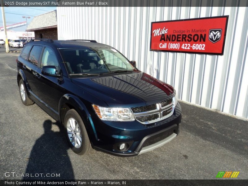 Fathom Blue Pearl / Black 2015 Dodge Journey SXT Plus
