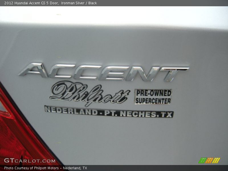 Ironman Silver / Black 2012 Hyundai Accent GS 5 Door