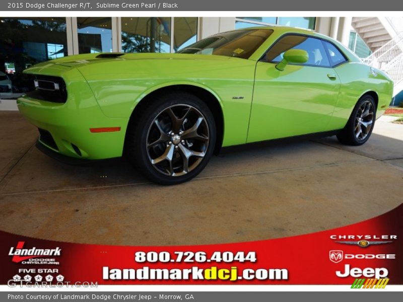 Sublime Green Pearl / Black 2015 Dodge Challenger R/T