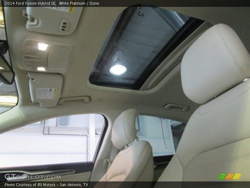 White Platinum / Dune 2014 Ford Fusion Hybrid SE