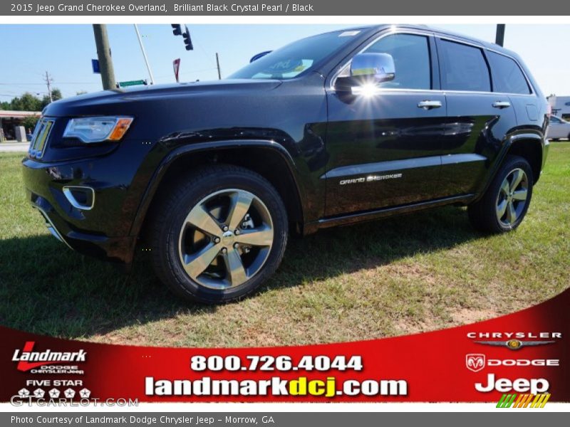 Brilliant Black Crystal Pearl / Black 2015 Jeep Grand Cherokee Overland