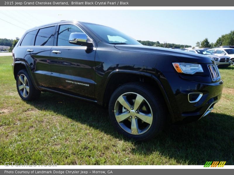 Brilliant Black Crystal Pearl / Black 2015 Jeep Grand Cherokee Overland