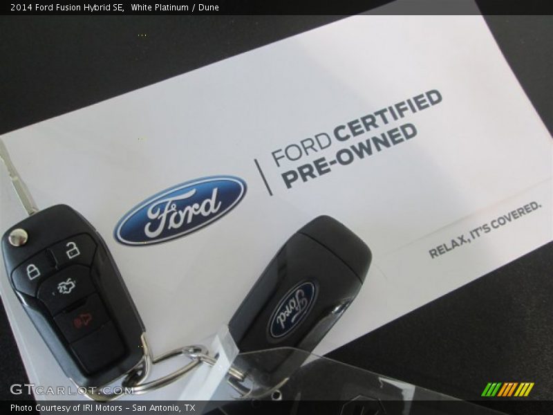 White Platinum / Dune 2014 Ford Fusion Hybrid SE