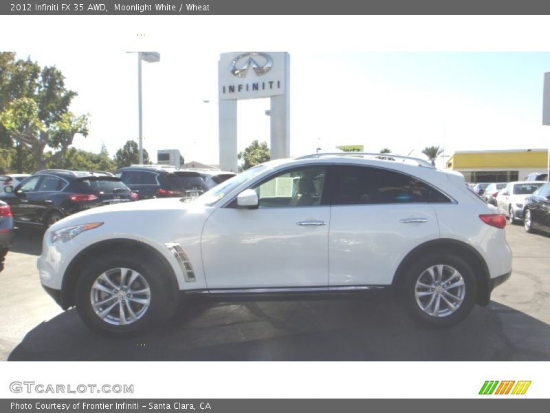 Moonlight White / Wheat 2012 Infiniti FX 35 AWD
