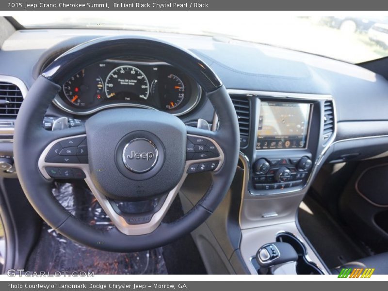 Brilliant Black Crystal Pearl / Black 2015 Jeep Grand Cherokee Summit