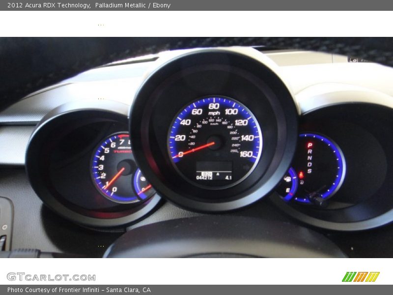Palladium Metallic / Ebony 2012 Acura RDX Technology
