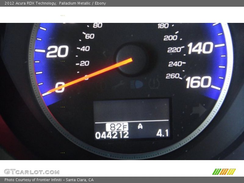 Palladium Metallic / Ebony 2012 Acura RDX Technology