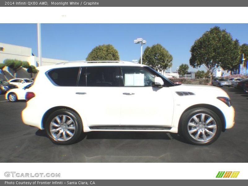 Moonlight White / Graphite 2014 Infiniti QX80 AWD