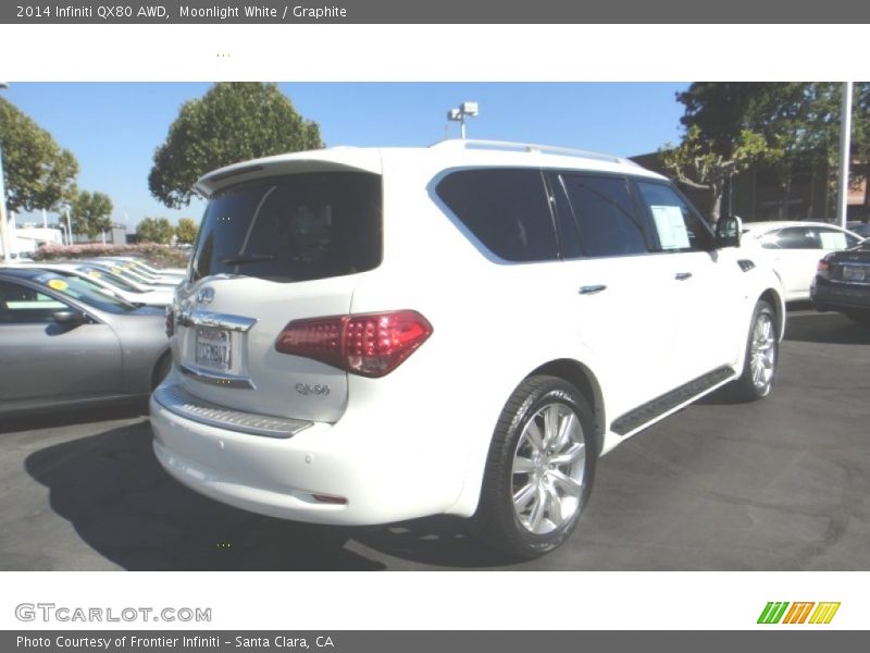 Moonlight White / Graphite 2014 Infiniti QX80 AWD
