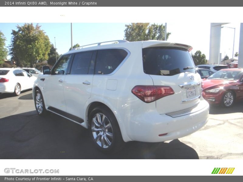 Moonlight White / Graphite 2014 Infiniti QX80 AWD