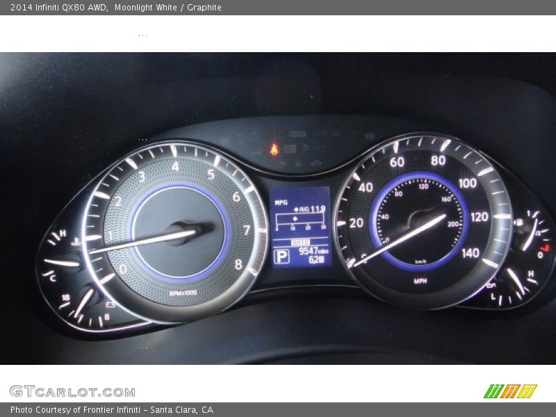 Moonlight White / Graphite 2014 Infiniti QX80 AWD