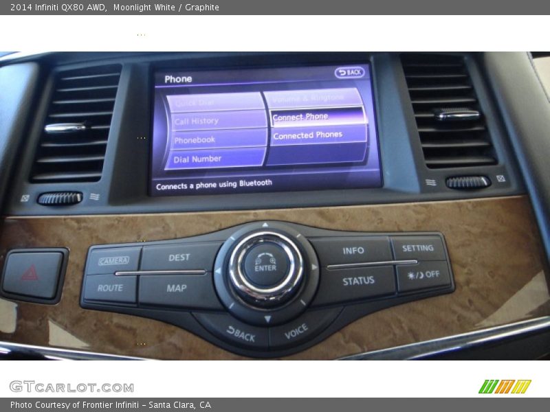 Moonlight White / Graphite 2014 Infiniti QX80 AWD