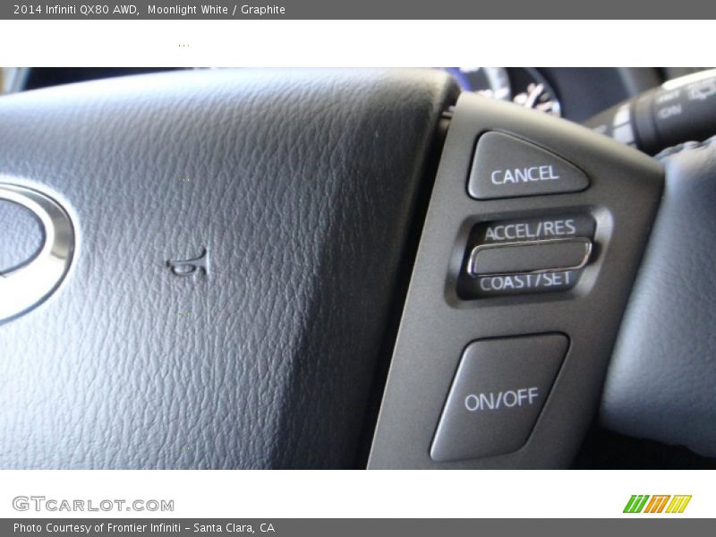 Moonlight White / Graphite 2014 Infiniti QX80 AWD