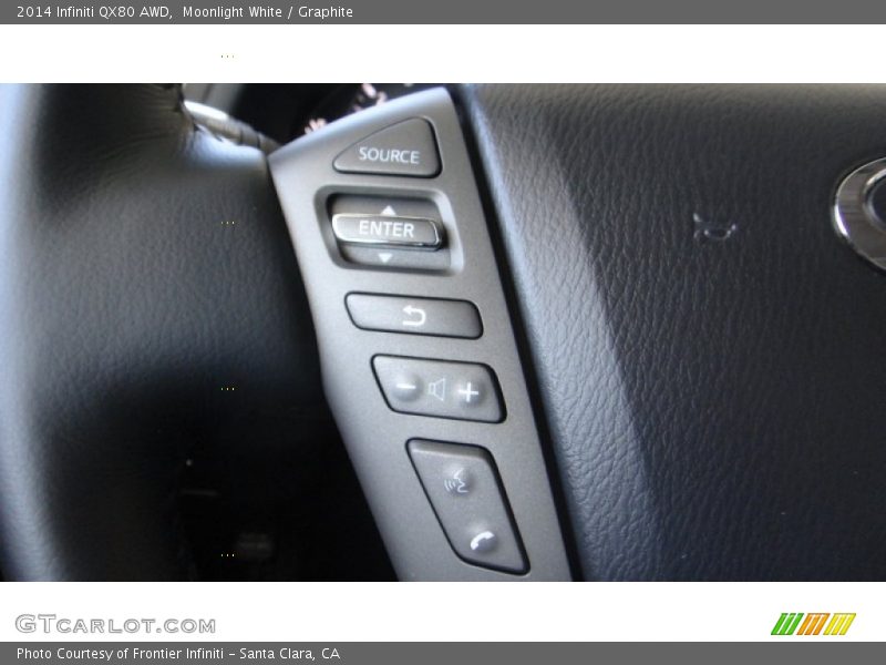 Moonlight White / Graphite 2014 Infiniti QX80 AWD