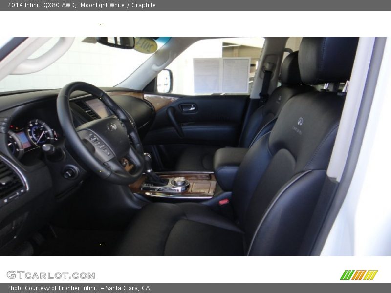 Moonlight White / Graphite 2014 Infiniti QX80 AWD