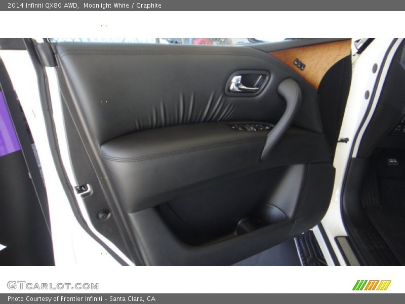 Moonlight White / Graphite 2014 Infiniti QX80 AWD