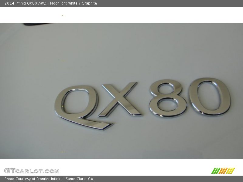 Moonlight White / Graphite 2014 Infiniti QX80 AWD