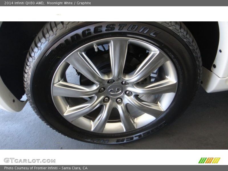 Moonlight White / Graphite 2014 Infiniti QX80 AWD