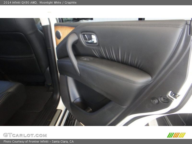 Moonlight White / Graphite 2014 Infiniti QX80 AWD