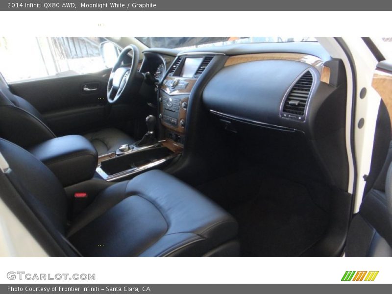 Moonlight White / Graphite 2014 Infiniti QX80 AWD