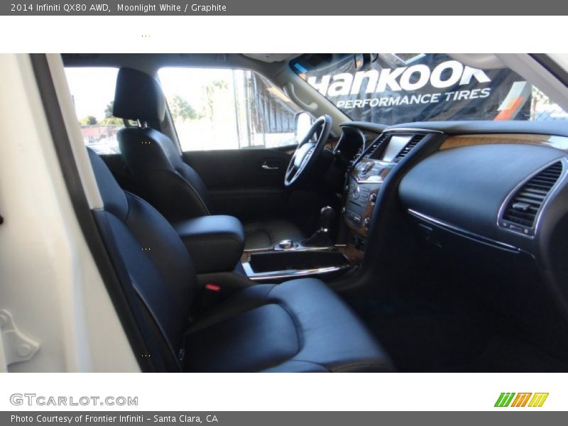 Moonlight White / Graphite 2014 Infiniti QX80 AWD