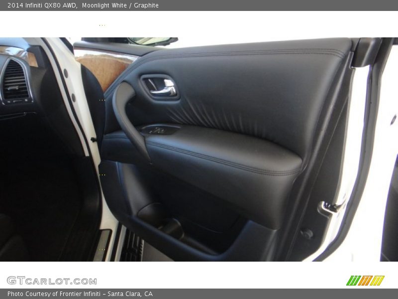 Moonlight White / Graphite 2014 Infiniti QX80 AWD