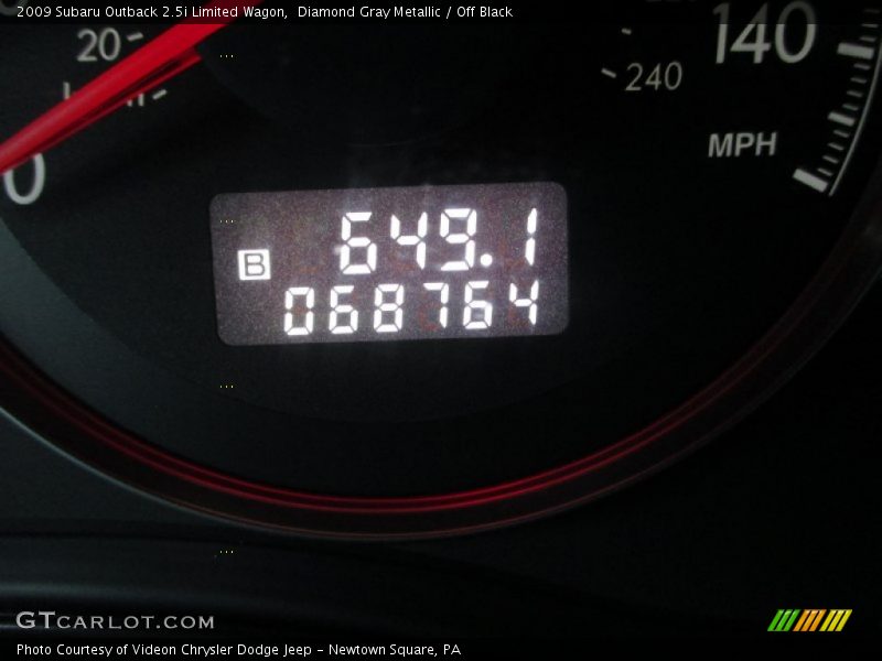 Diamond Gray Metallic / Off Black 2009 Subaru Outback 2.5i Limited Wagon