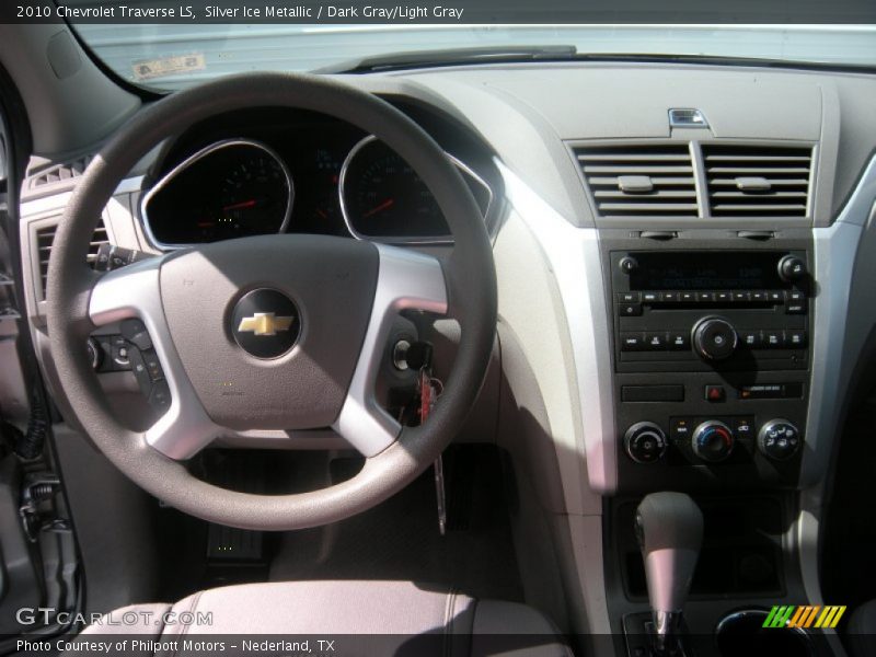 Silver Ice Metallic / Dark Gray/Light Gray 2010 Chevrolet Traverse LS
