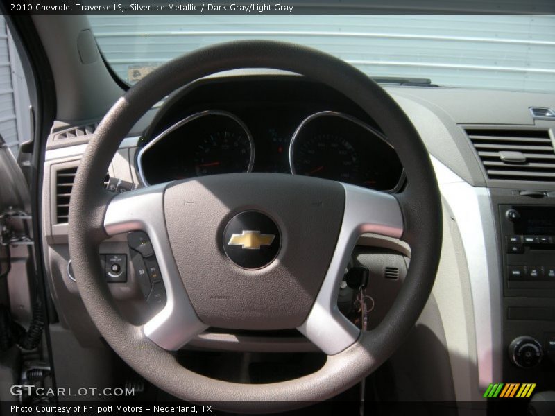 Silver Ice Metallic / Dark Gray/Light Gray 2010 Chevrolet Traverse LS