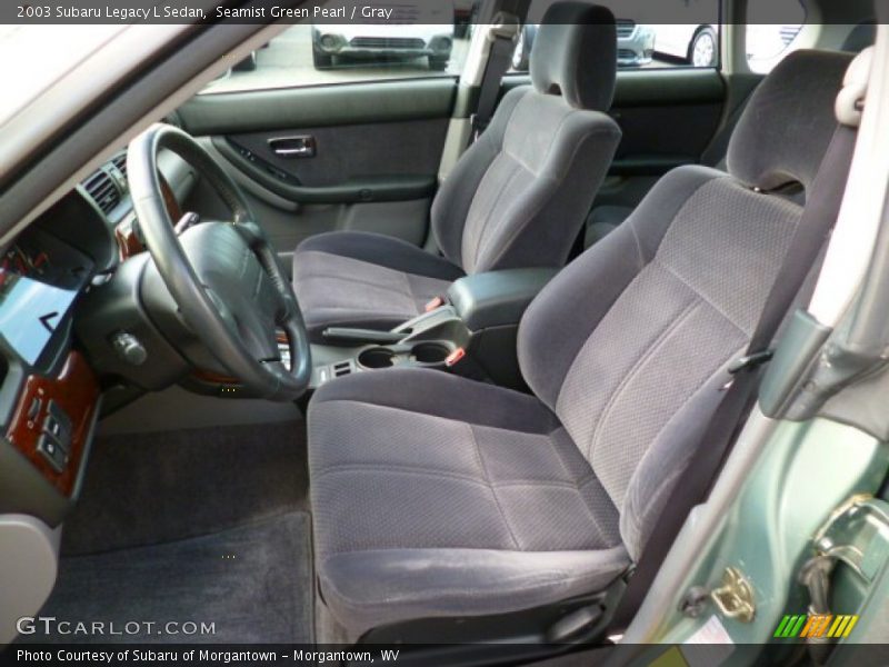 Seamist Green Pearl / Gray 2003 Subaru Legacy L Sedan