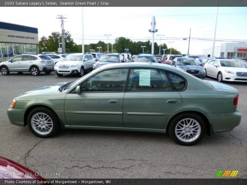 Seamist Green Pearl / Gray 2003 Subaru Legacy L Sedan